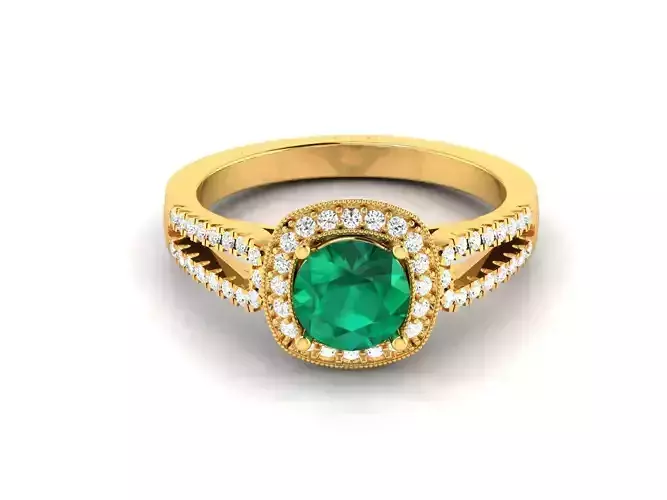 Solitaire Engagement Wedding Ring 3dm Render Detail 