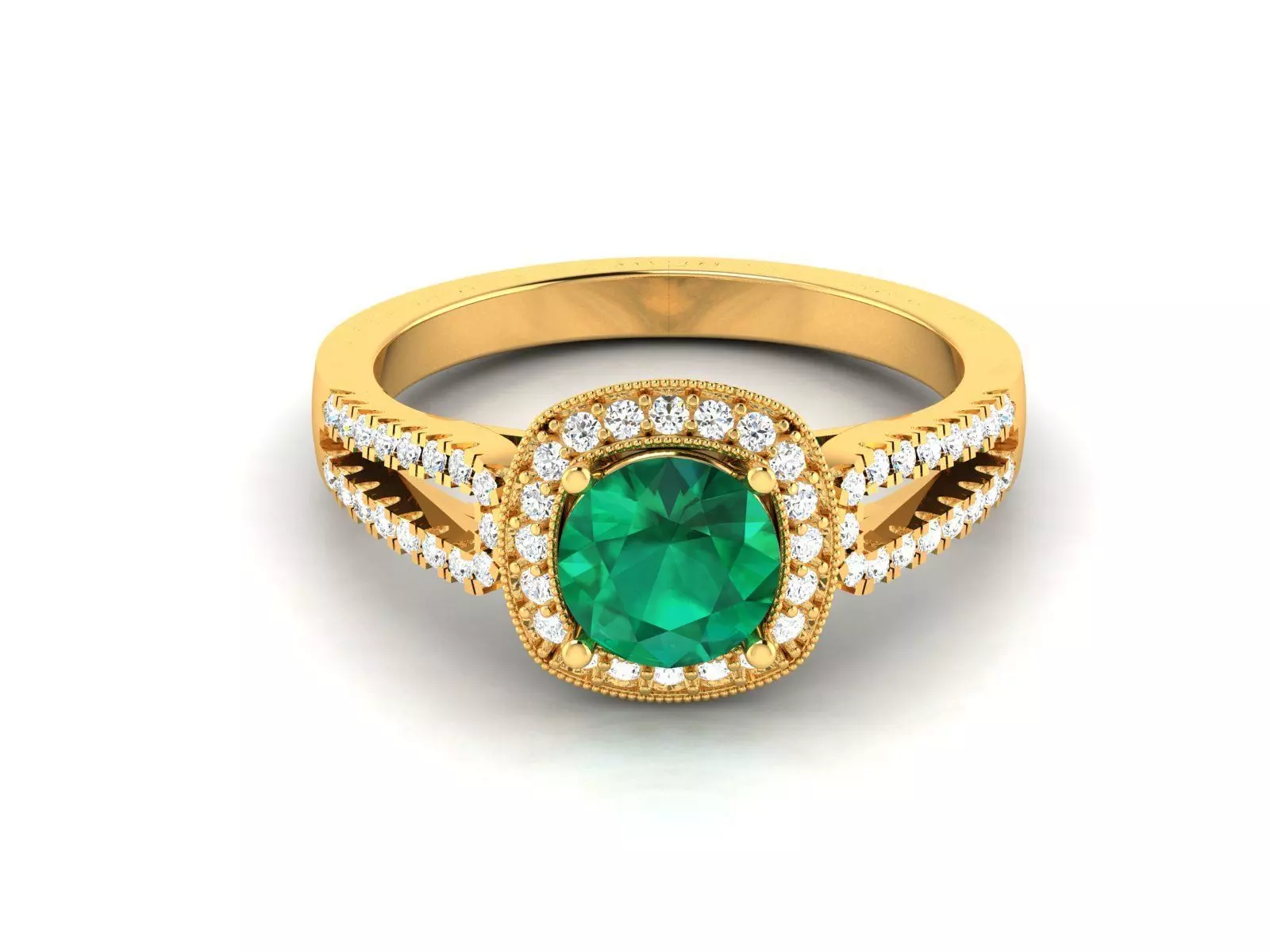 Solitaire Engagement Wedding Ring 3dm Render Detail 3D print model