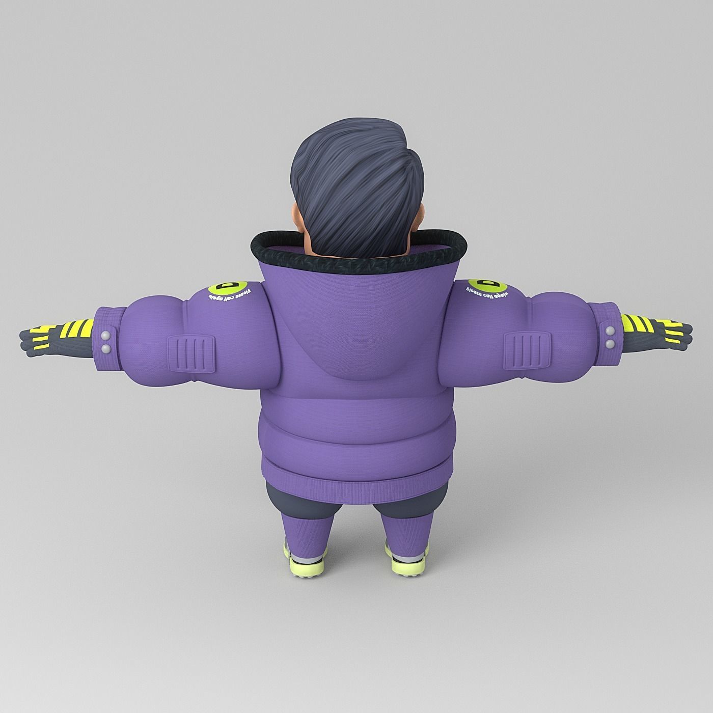 cartoon man 8 3D model_3