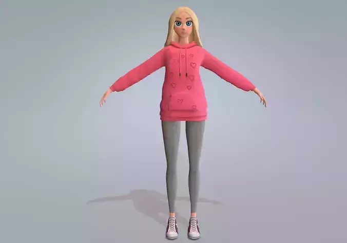 cute girl with hoodie