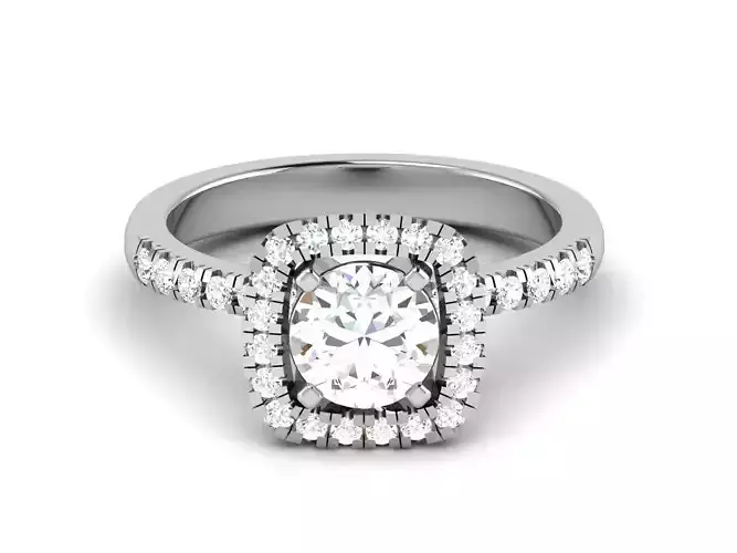 Engagement Wedding Halo  Ring 3dm Render Detail  3D print model