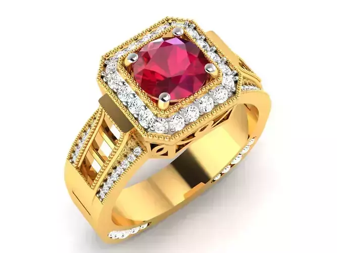 Engagement Wedding Ring 3dm Render Detail  3D print model