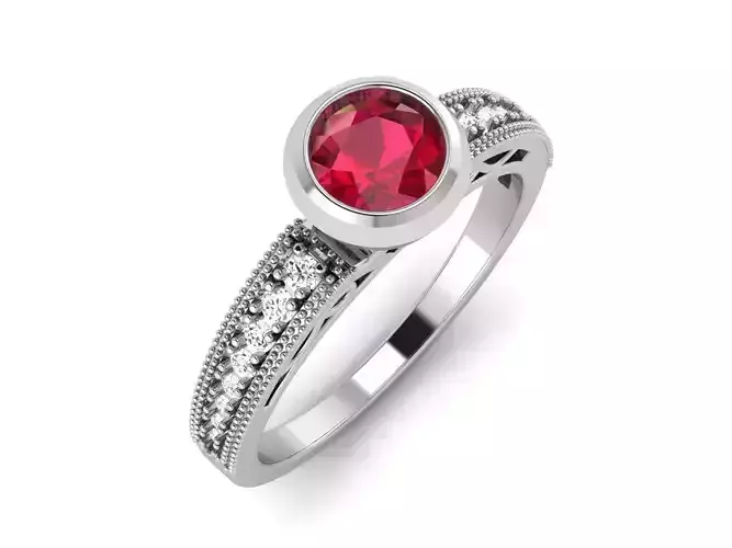 Engagement Wedding Ring 3dm Render Detail 