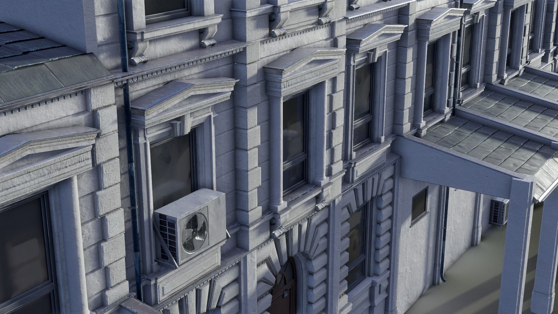 European Building 09 Low-poly 3D model_3