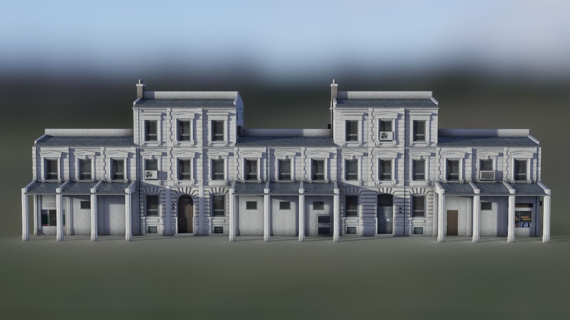 European Building 09 Low-poly 3D model_4