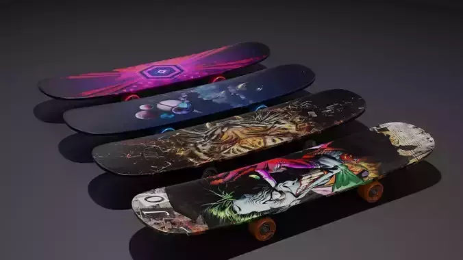 Skateboard - High Quality Realistic Skateboard 3D mode