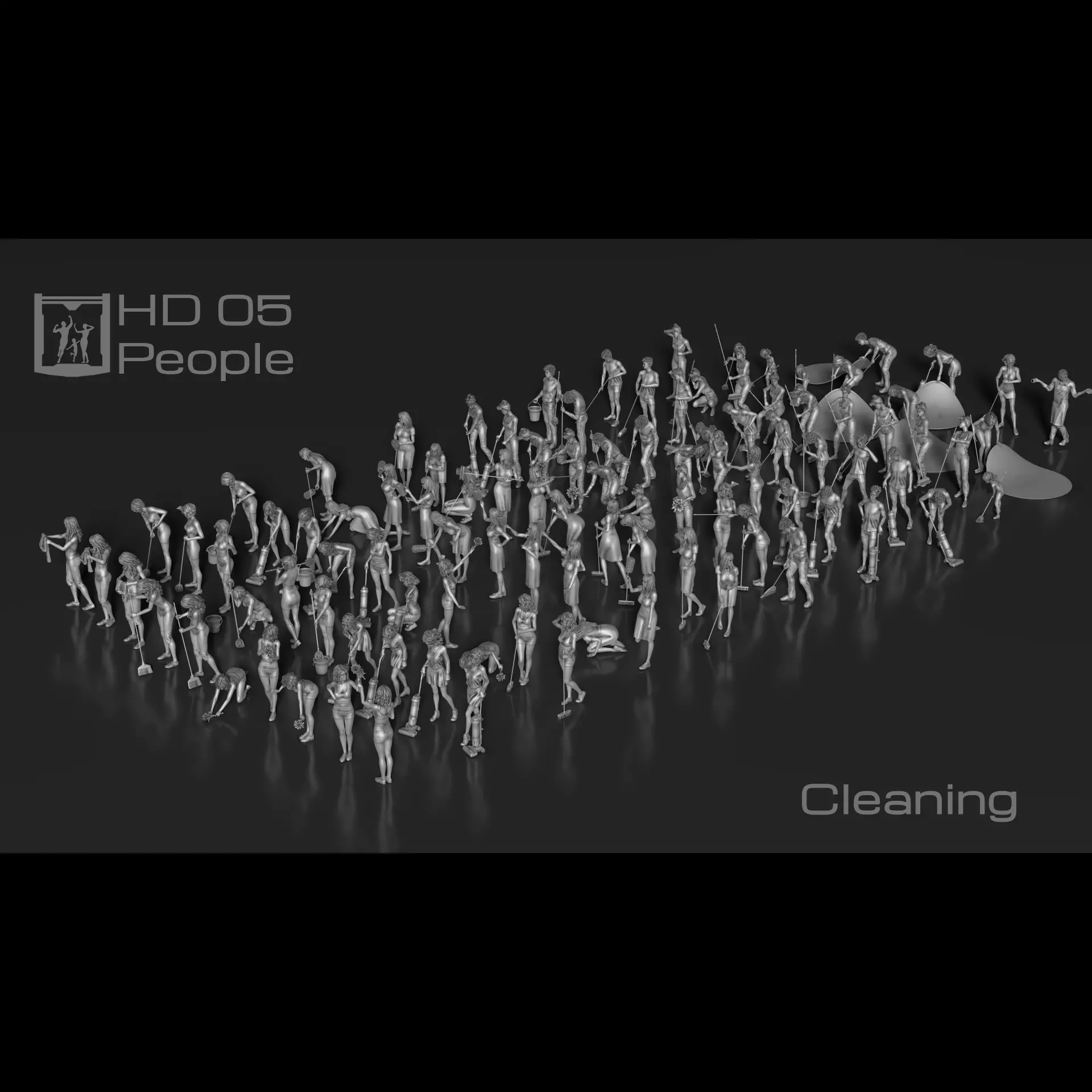 HD People 05 Cleaning 3D print model