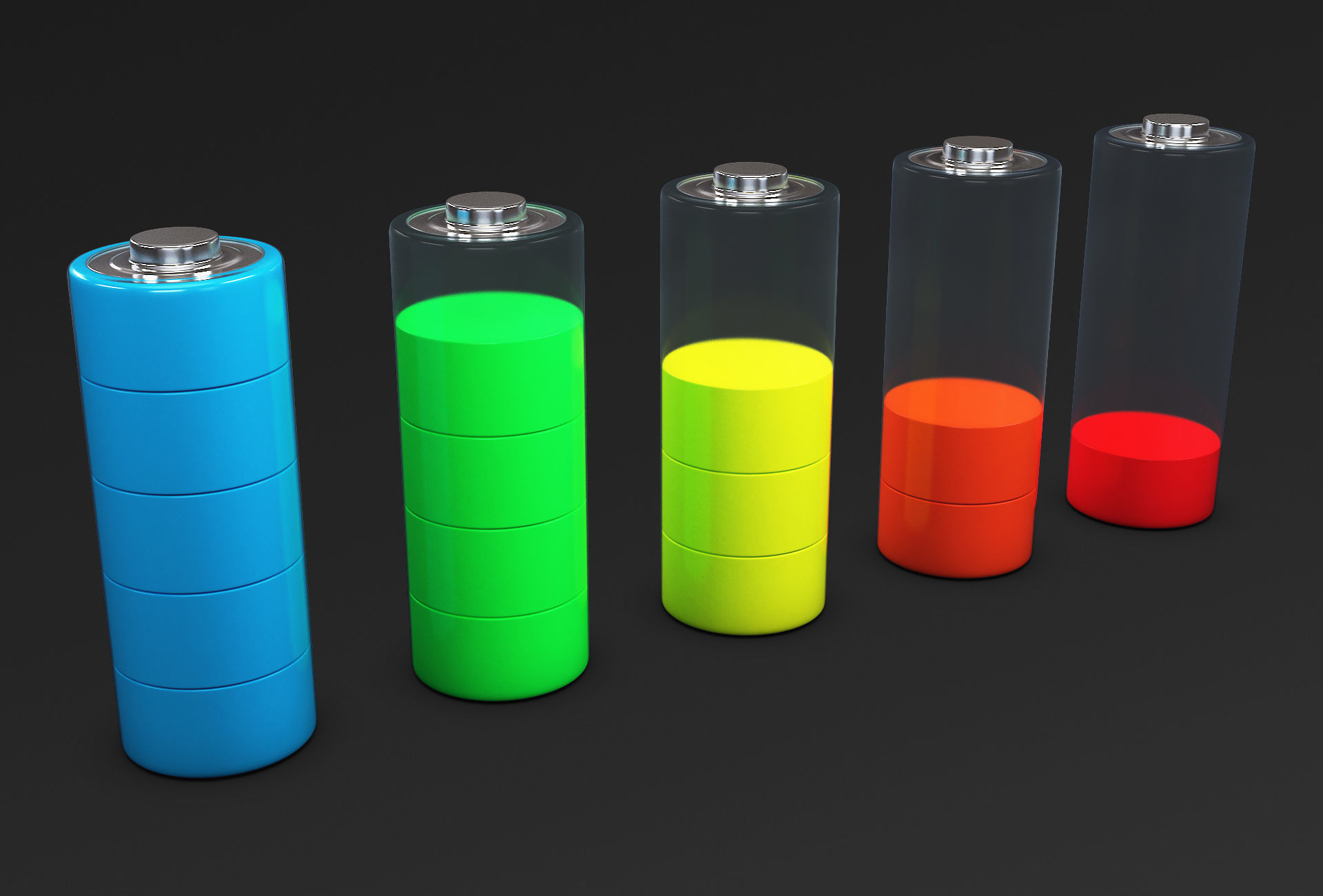 Battery Icon M 1 3D model_1