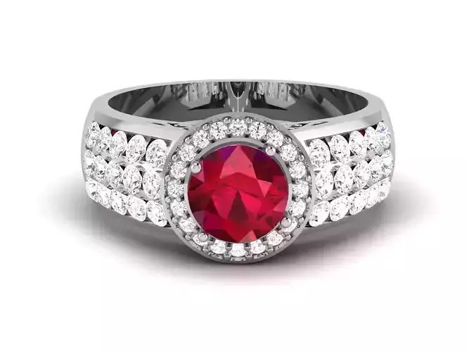 Engagement Wedding Ring 3dm Render Detail  3D print model