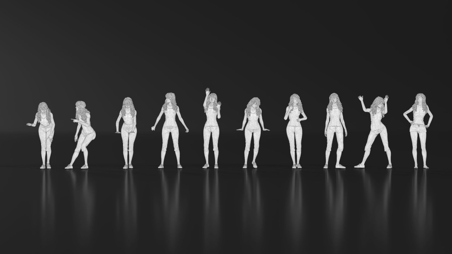 HD People 06 Standing 3D print model_19