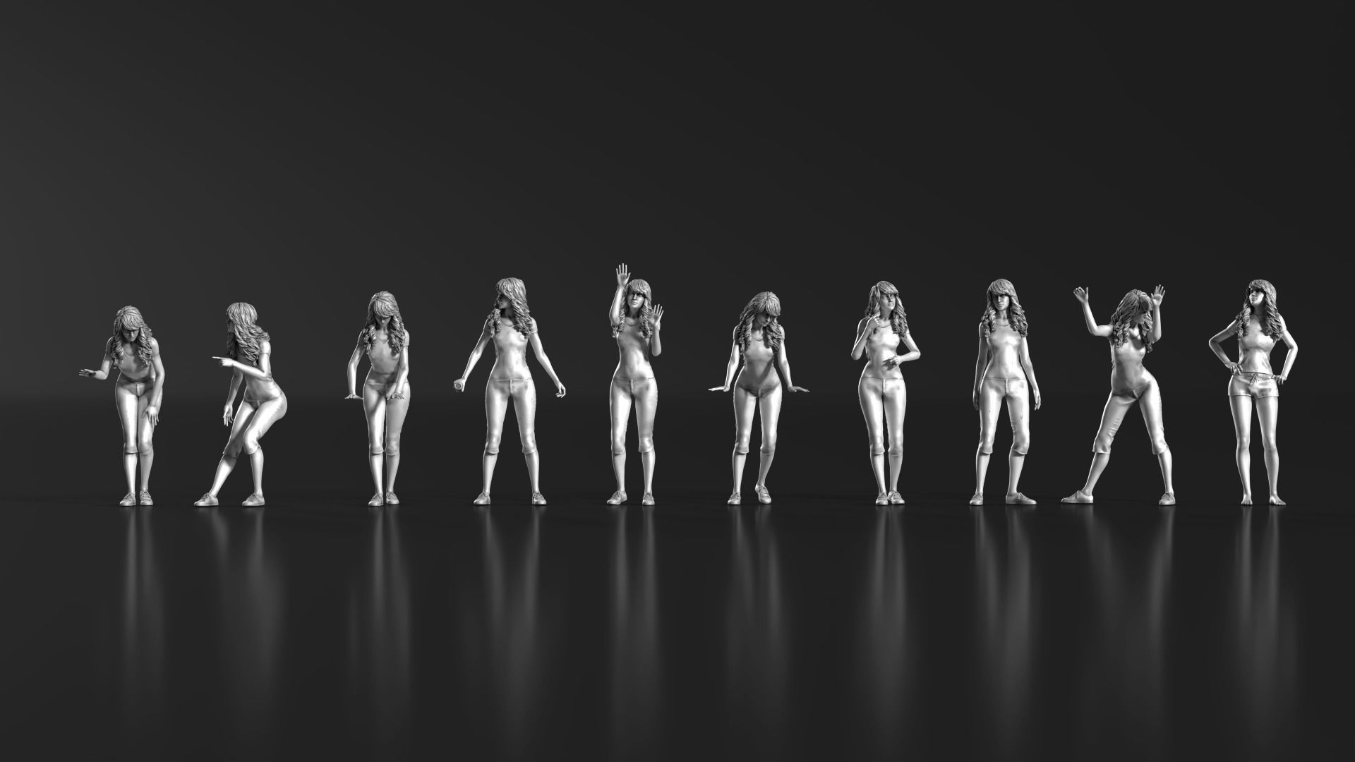 HD People 06 Standing 3D print model_9