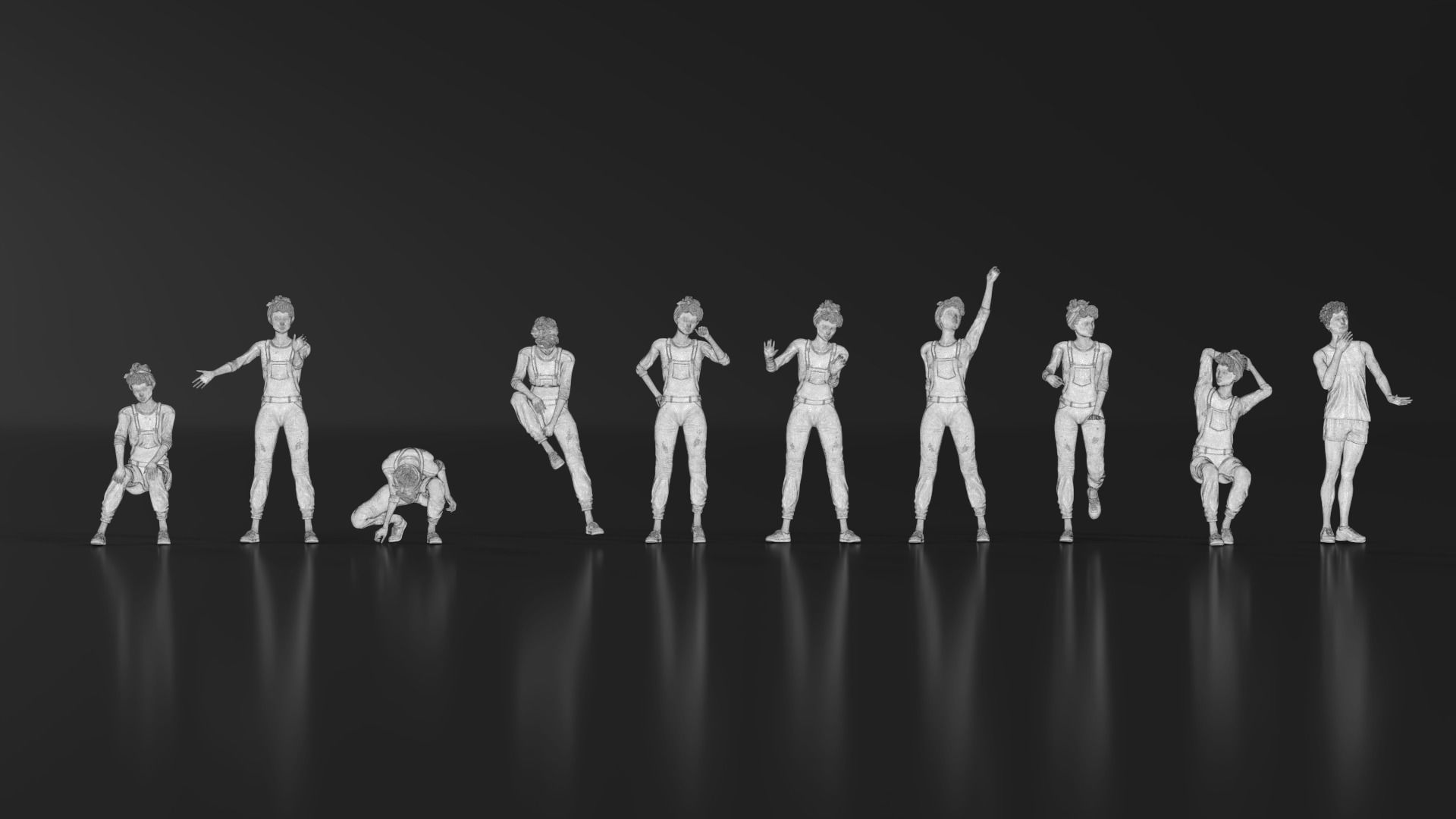 HD People 06 Standing 3D print model_15