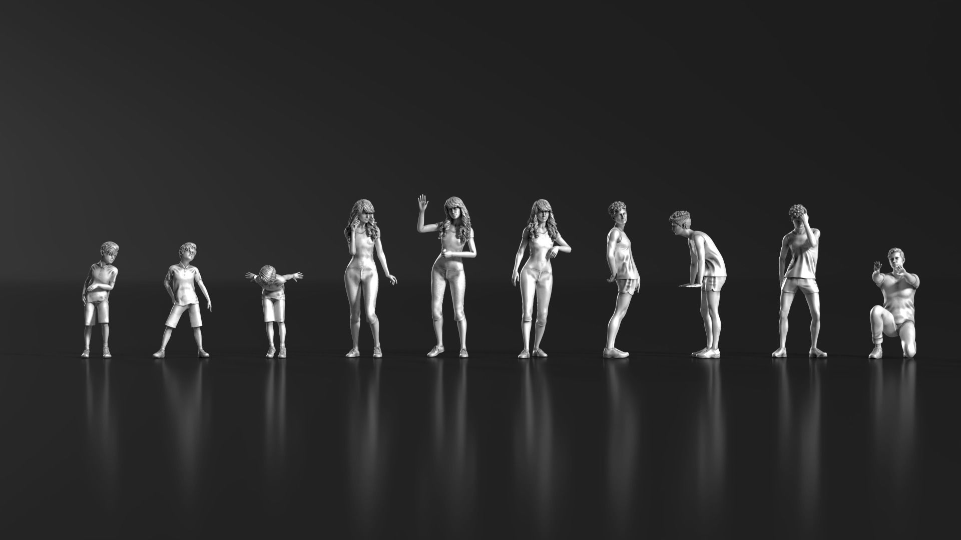 HD People 06 Standing 3D print model_4