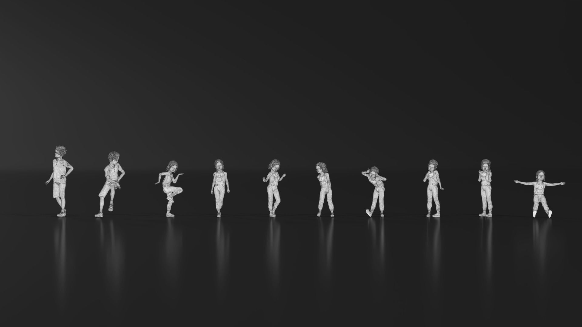 HD People 06 Standing 3D print model_12