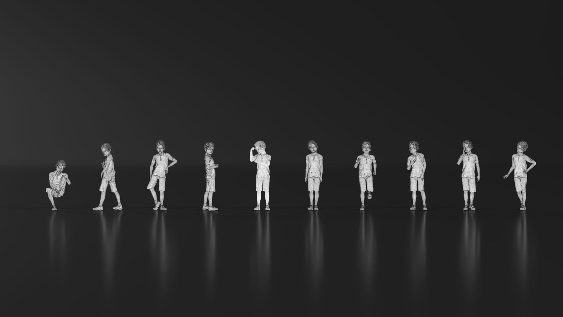 HD People 06 Standing 3D print model_13