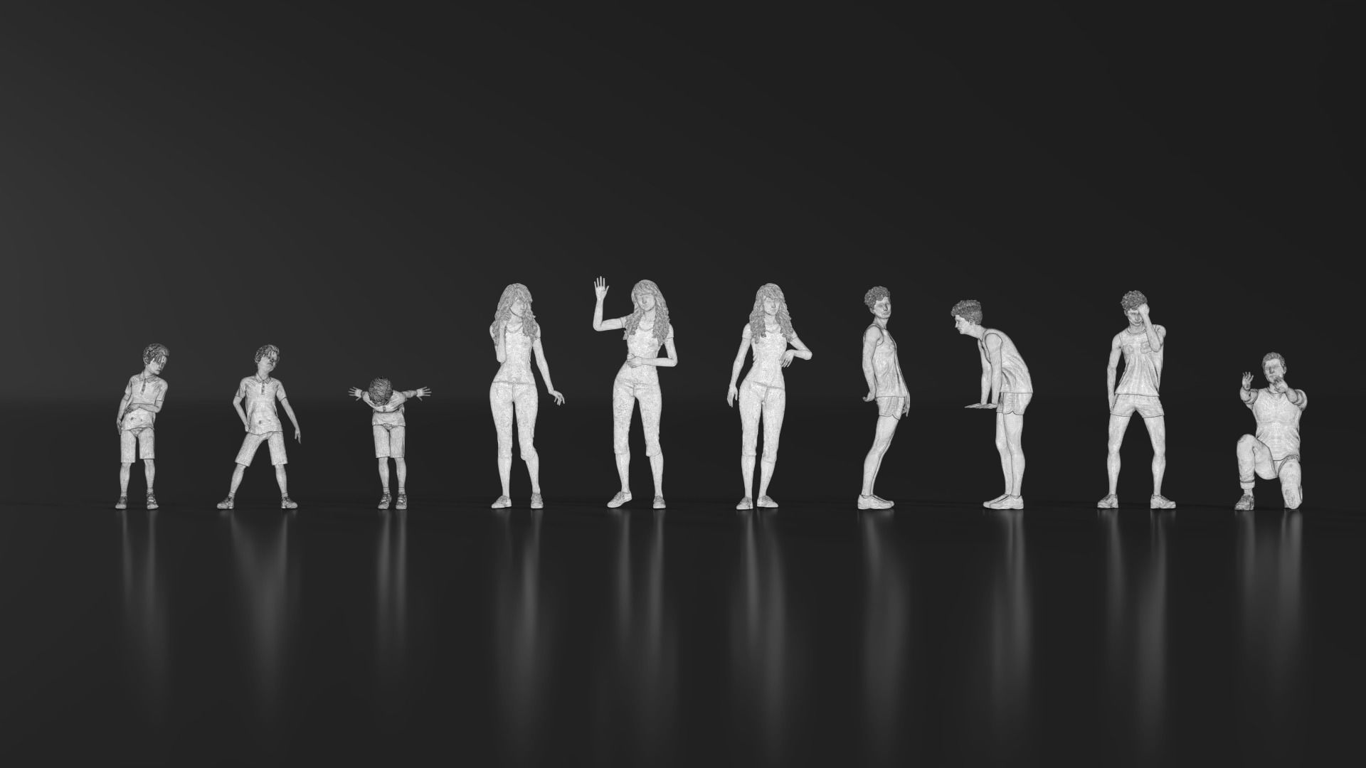 HD People 06 Standing 3D print model_14