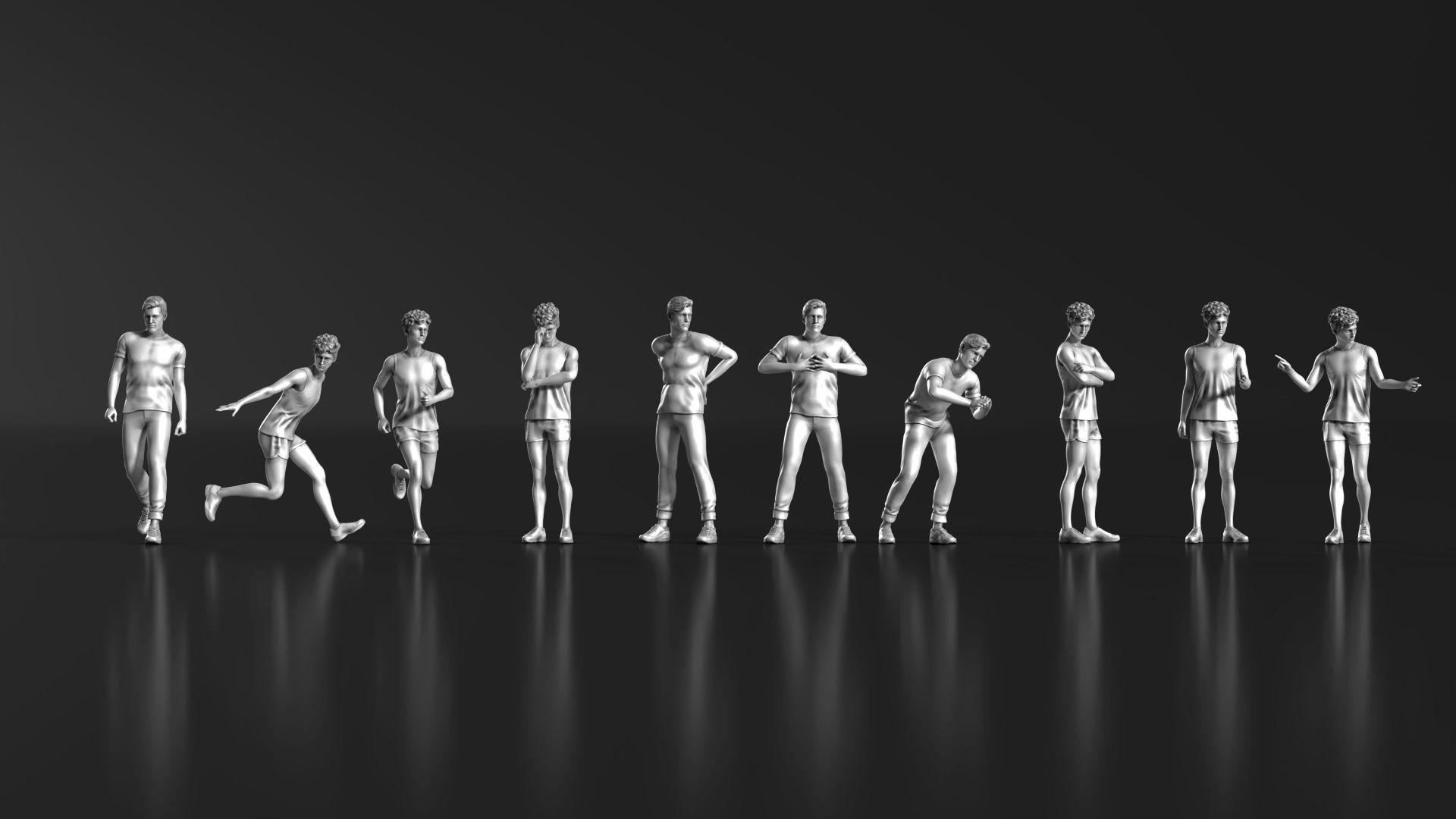 HD People 06 Standing 3D print model_6