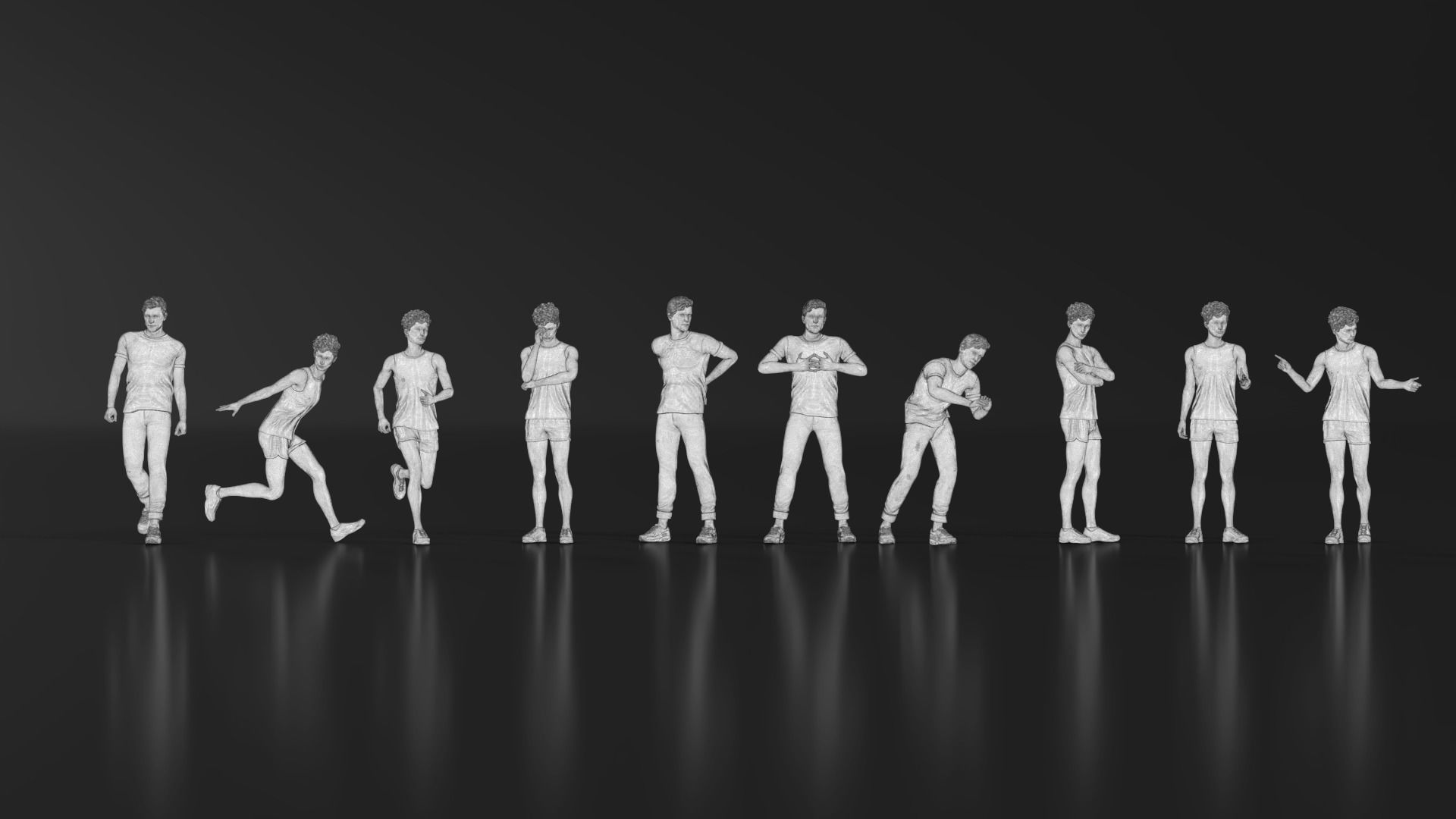 HD People 06 Standing 3D print model_16