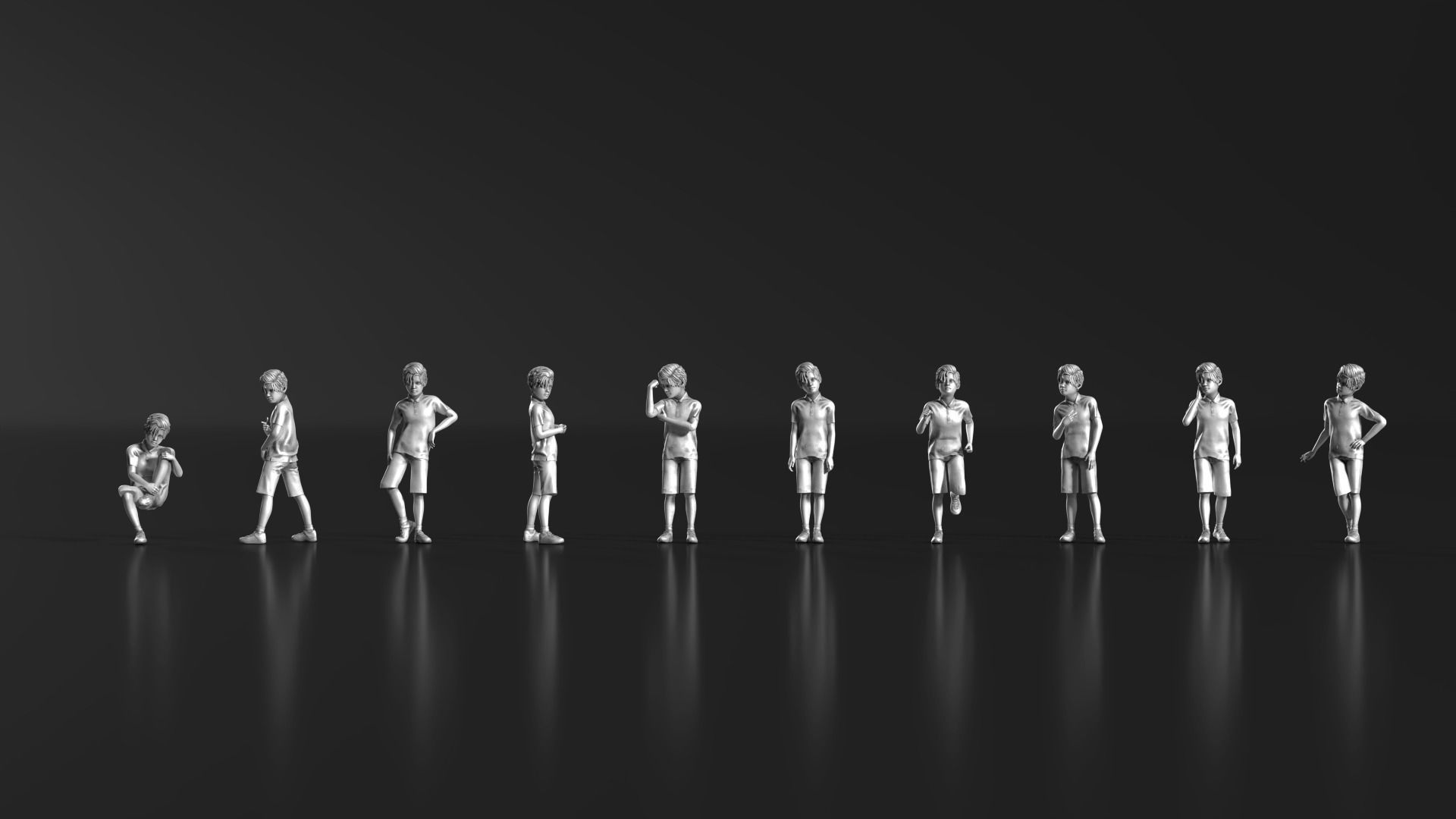 HD People 06 Standing 3D print model_3