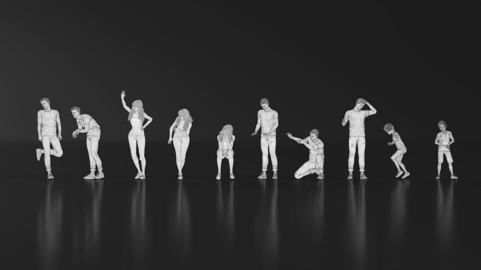 HD People 06 Standing 3D print model_18