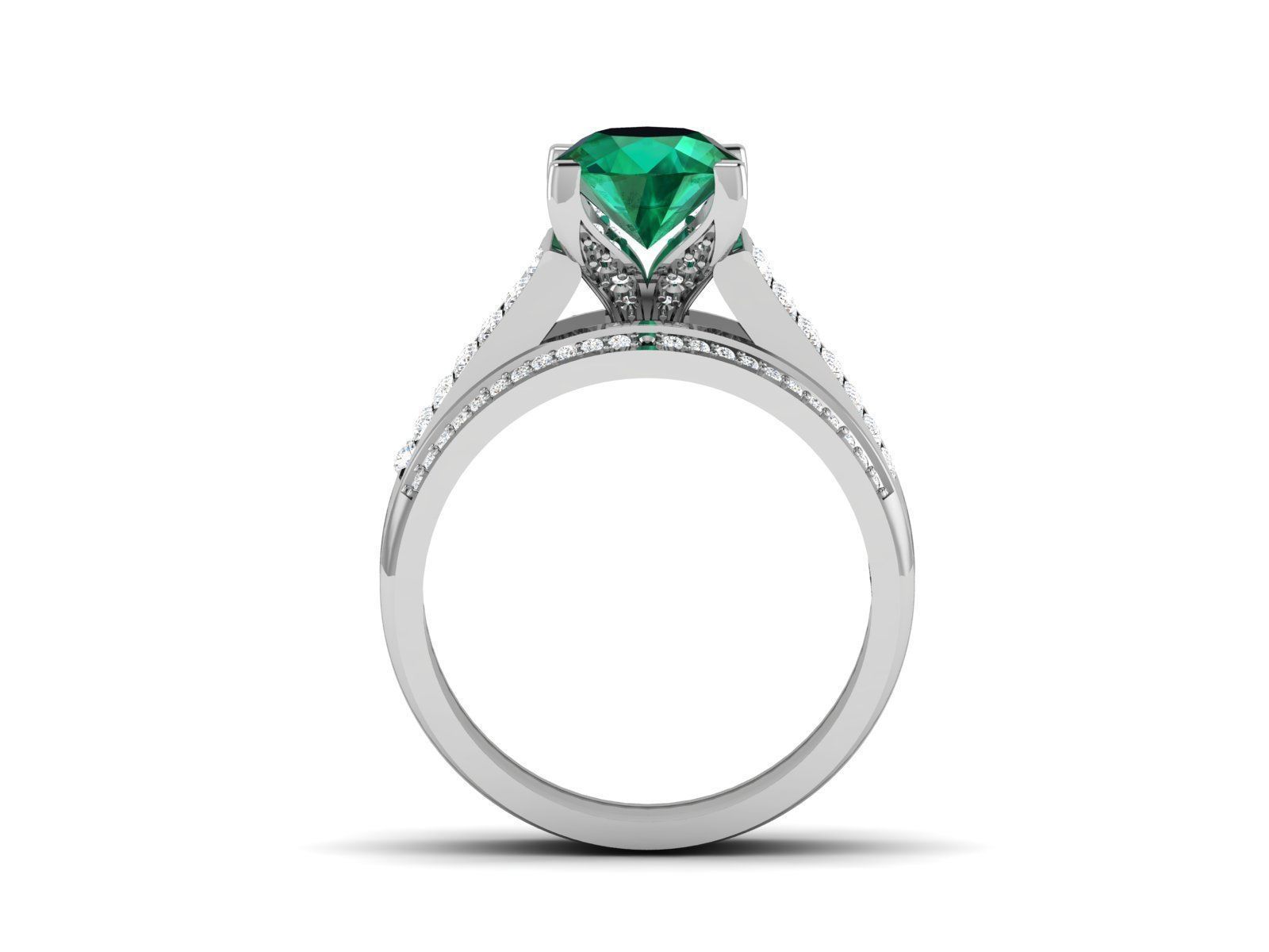 Engagement Wedding Ring 3dm Render Detail  3D print model_3