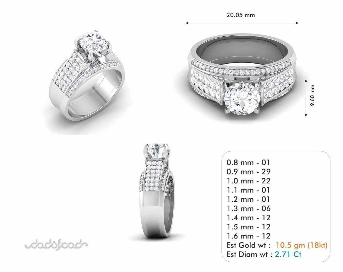 Engagement Wedding Ring 3dm Render Detail  3D print model_8