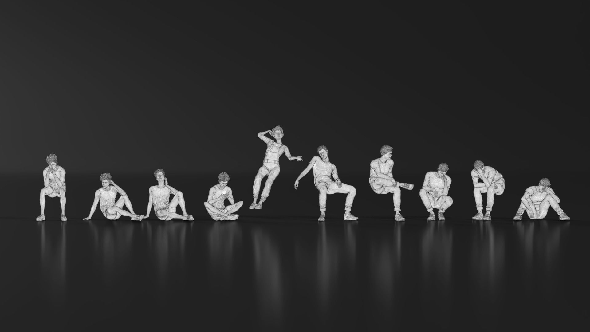 HD People 08 Relax 3D print model_18