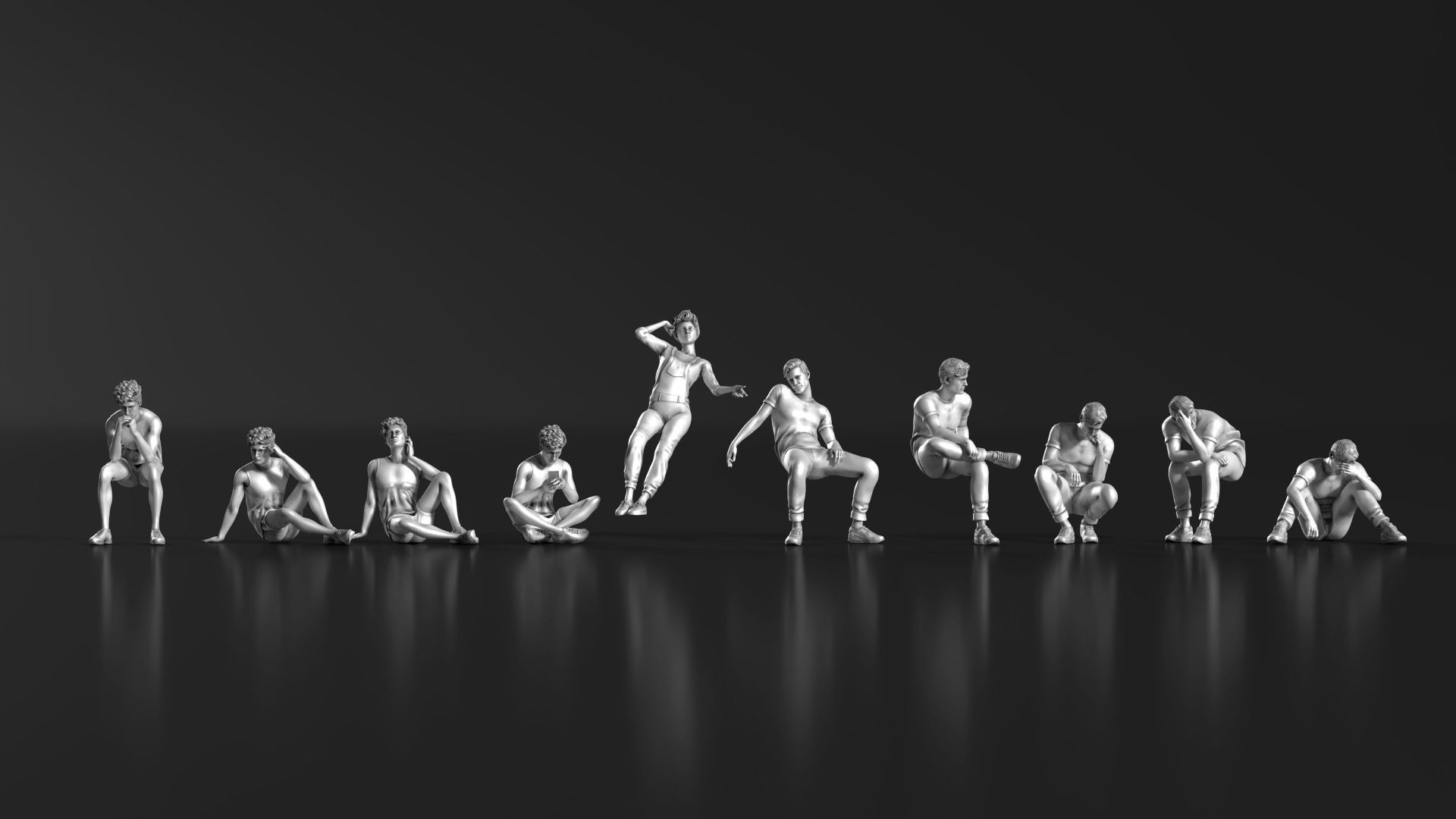 HD People 08 Relax 3D print model_8