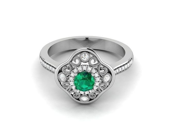 Wedding Engagement Ring 3dm Render Detail  3D print model