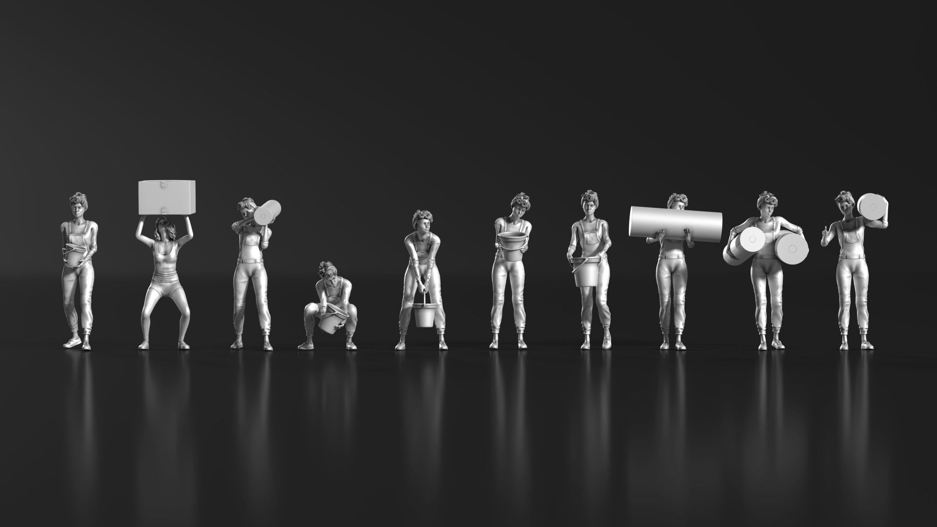 HD People 07 Carrying 3D print model_8