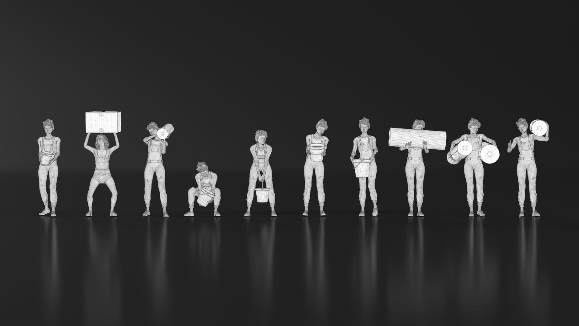 HD People 07 Carrying 3D print model_18