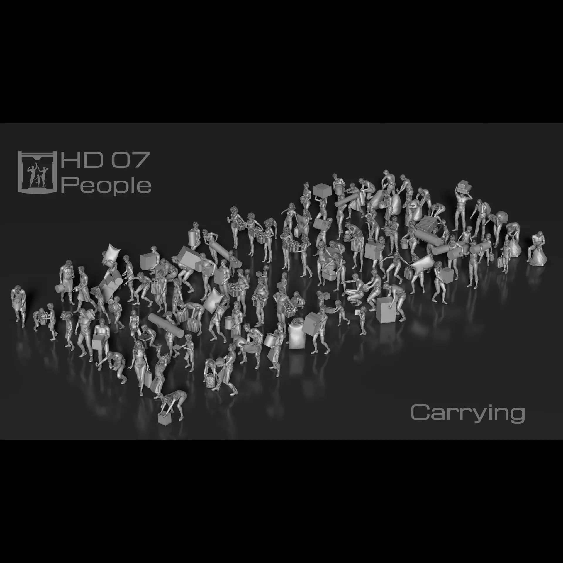 HD People 07 Carrying 3D print model_0