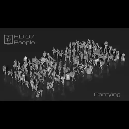 HD People 07 Carrying 3D print model