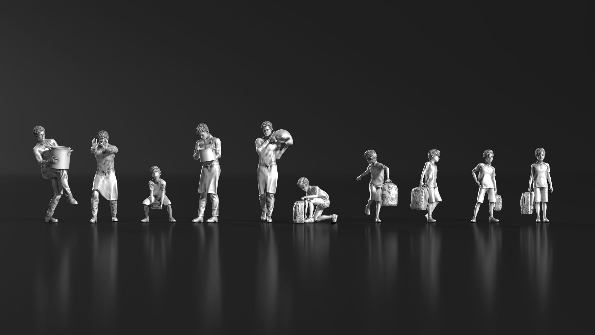 HD People 07 Carrying 3D print model_9