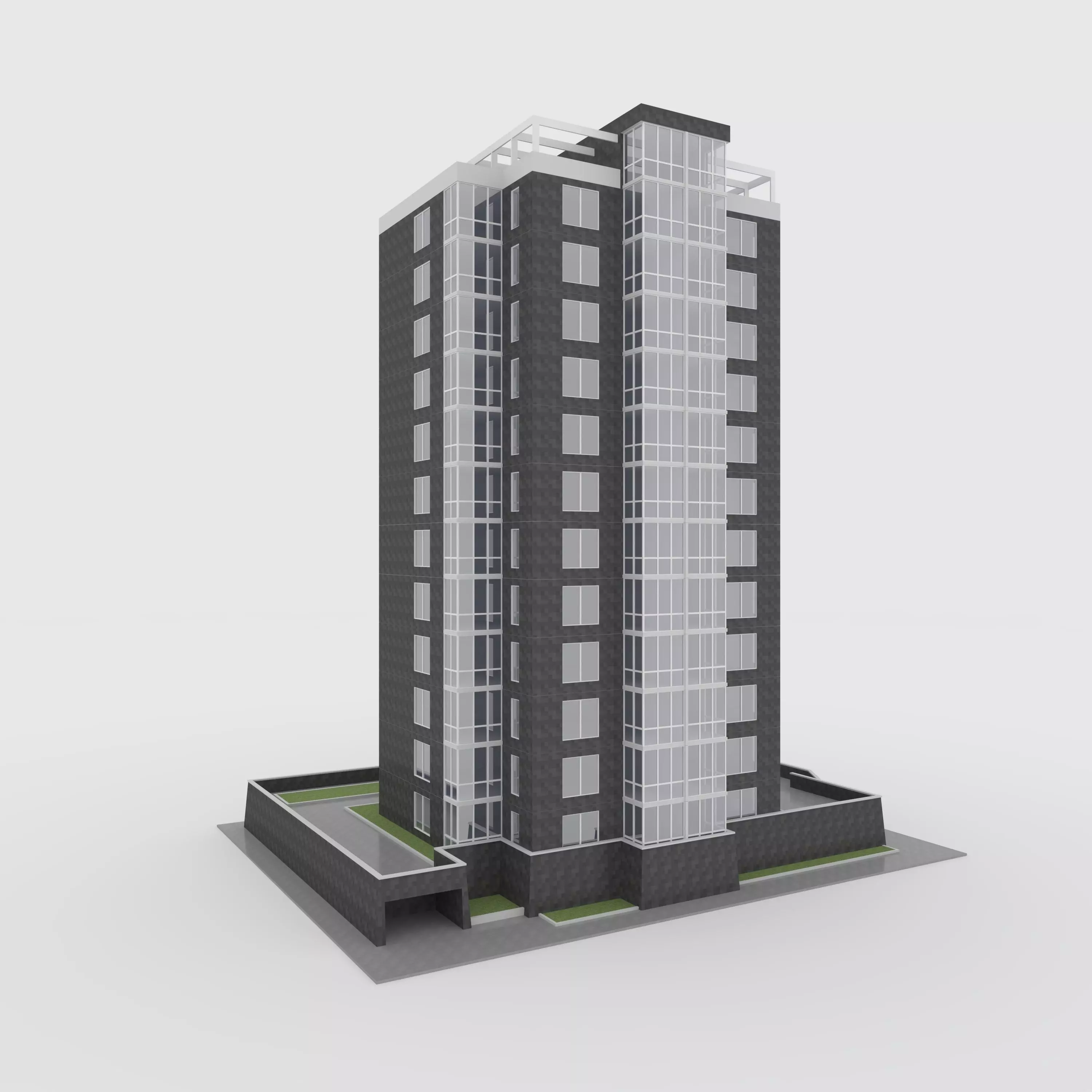 Tower 4 Low-poly 3D model_0