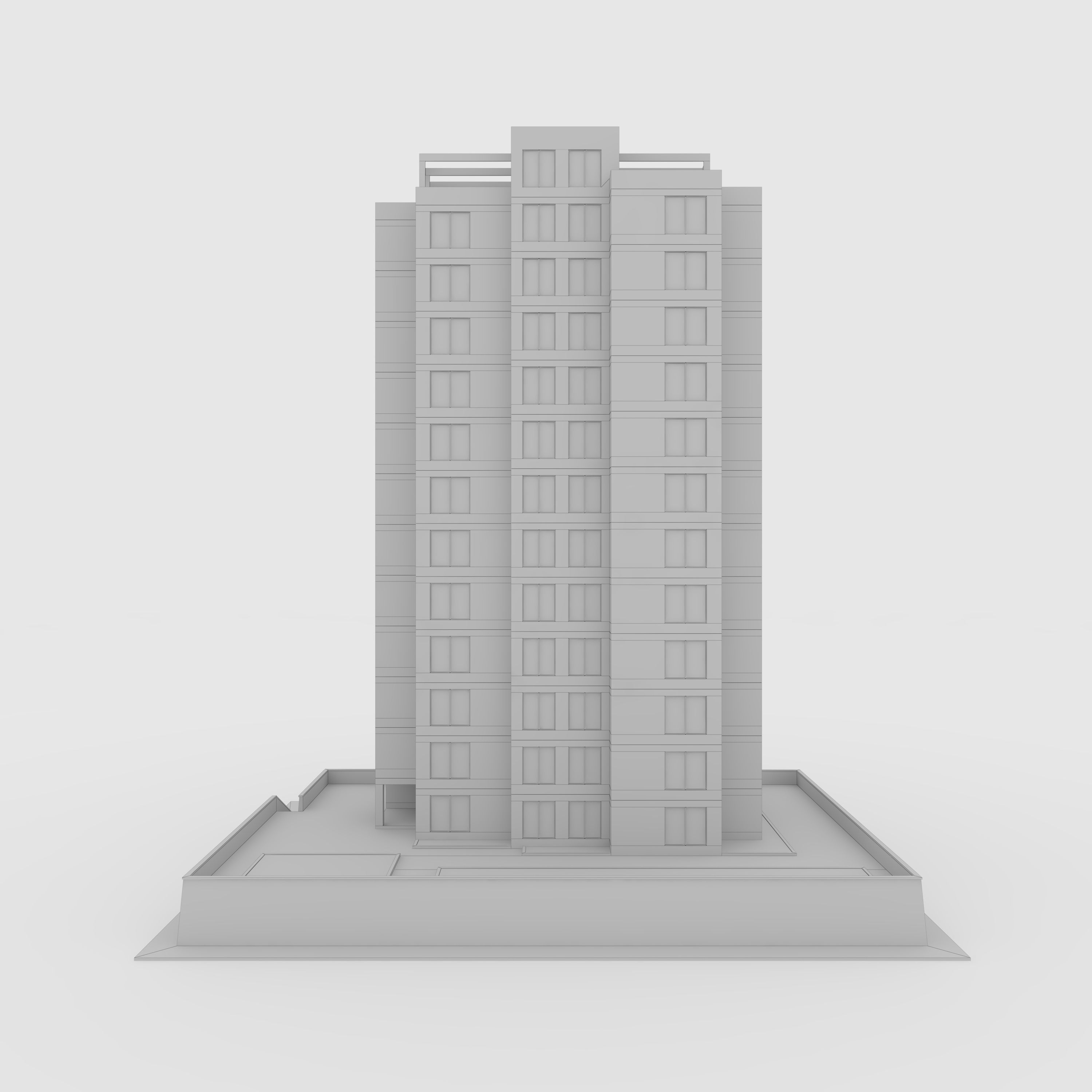 Tower 4 Low-poly 3D model_9