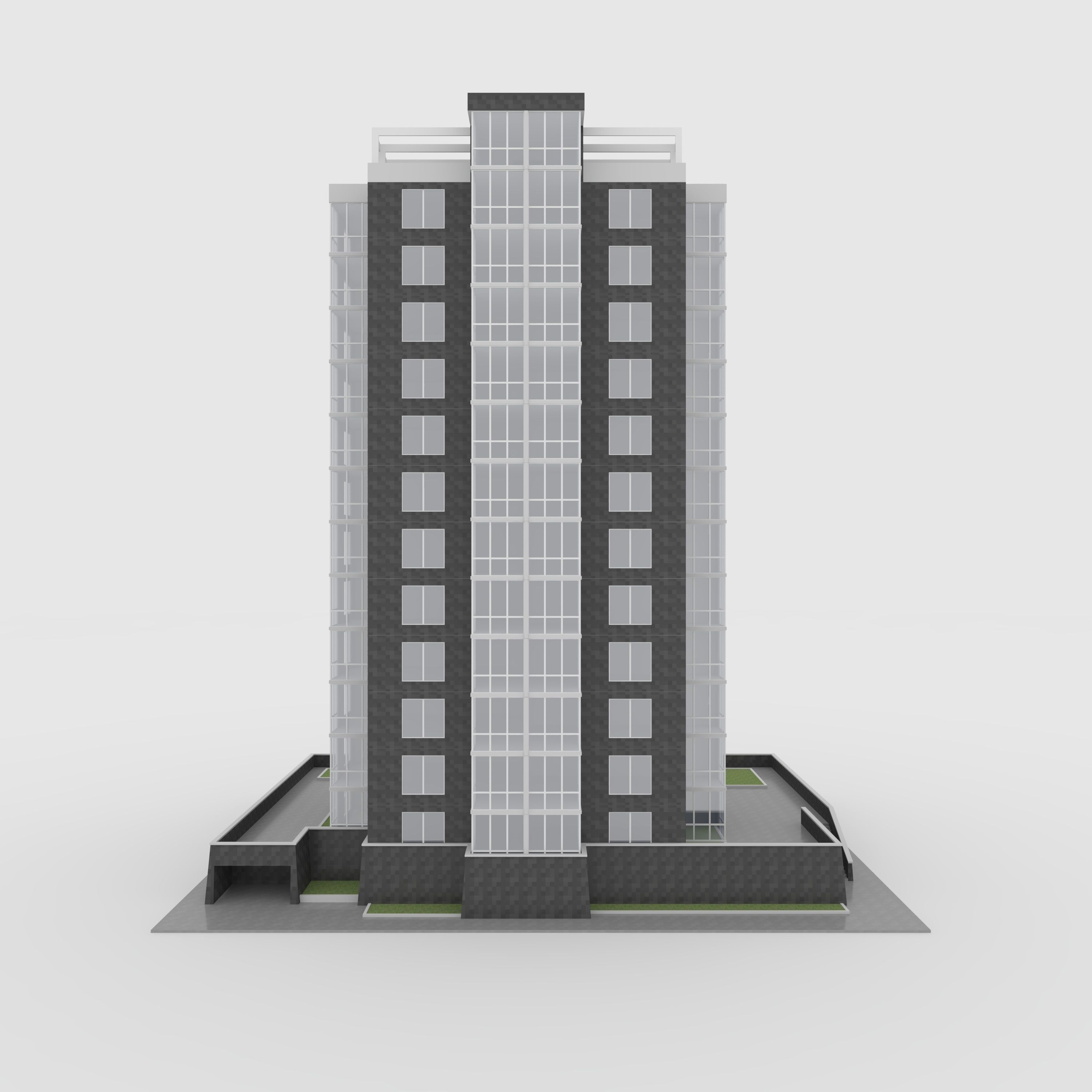 Tower 4 Low-poly 3D model_2