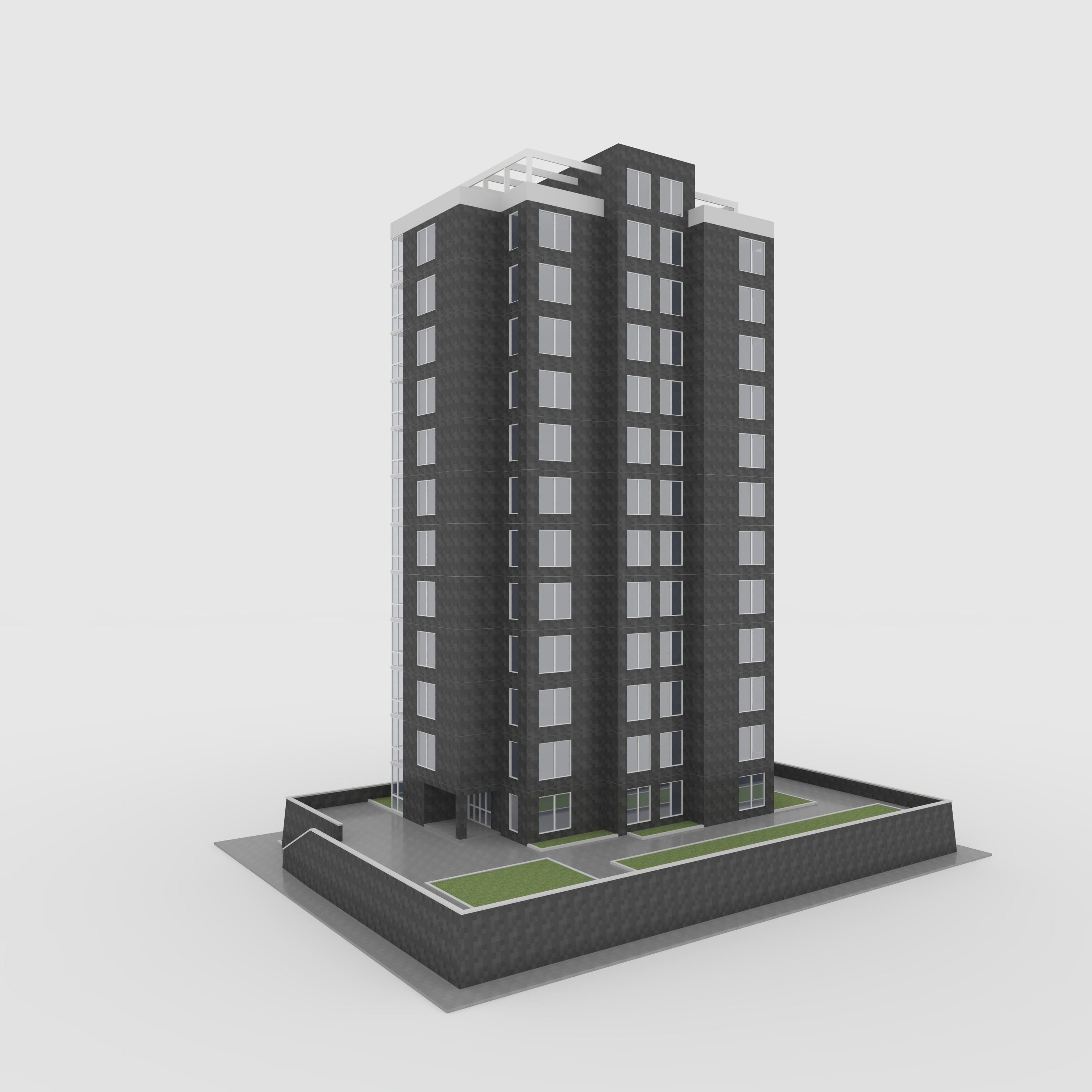 Tower 4 Low-poly 3D model_6