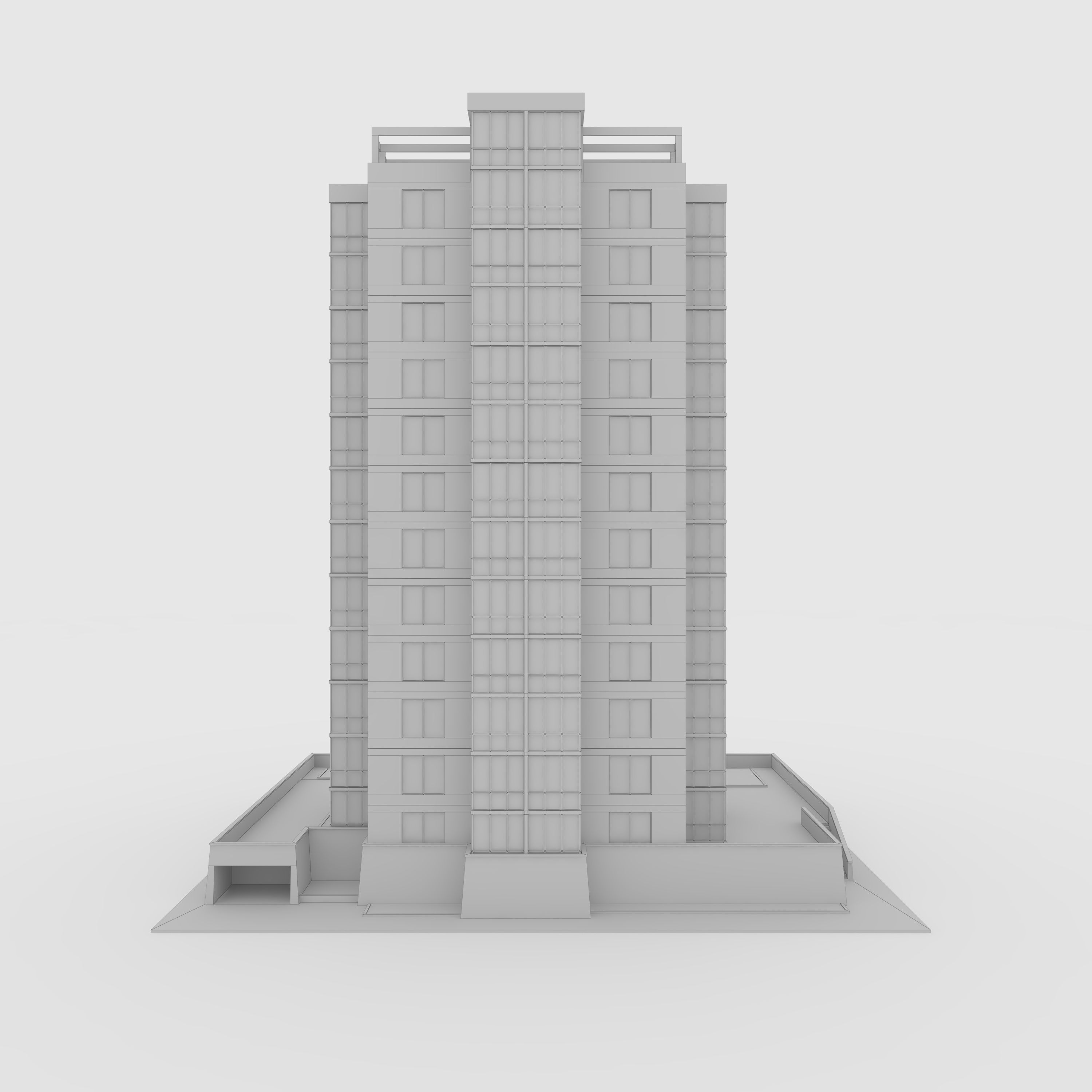 Tower 4 Low-poly 3D model_3