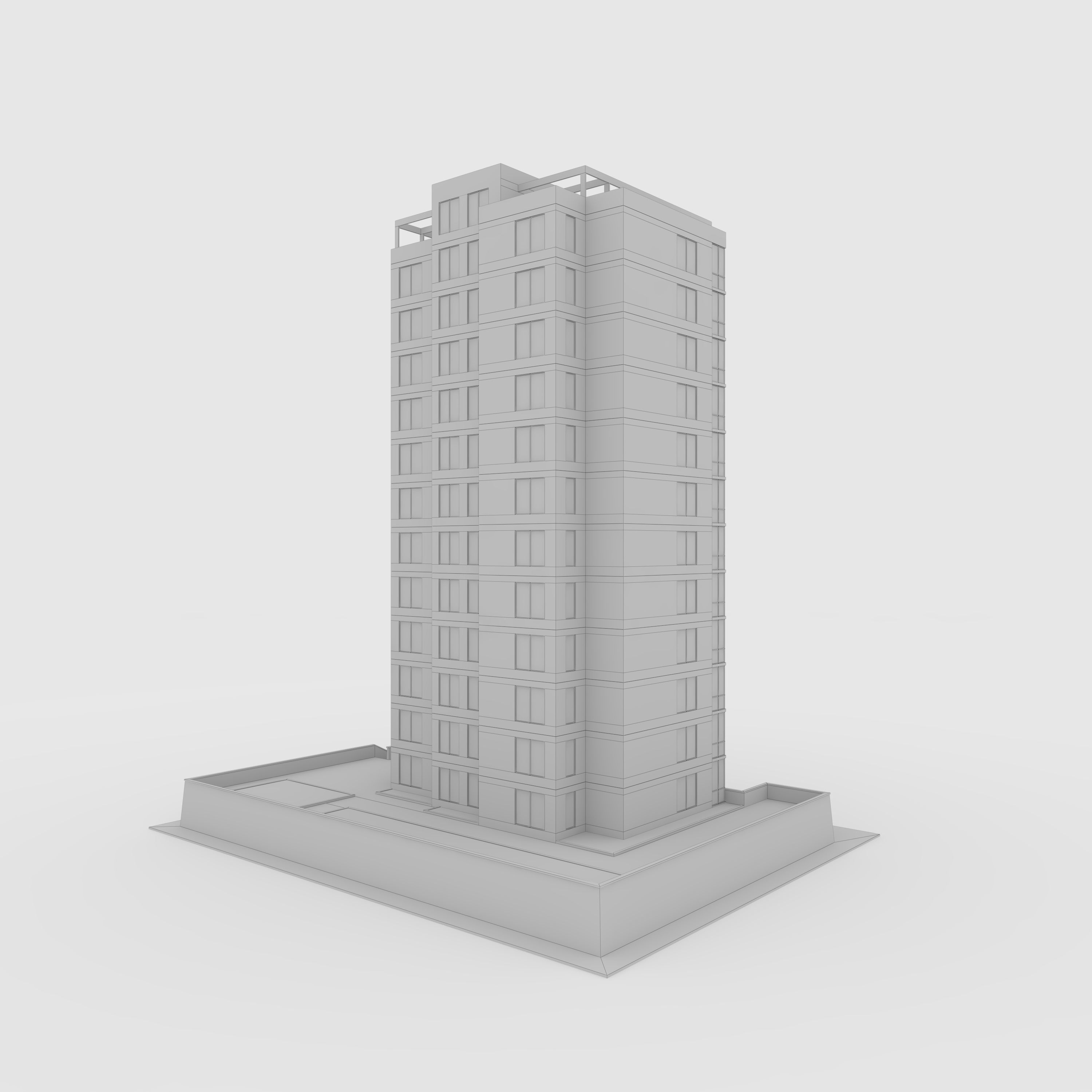 Tower 4 Low-poly 3D model_11
