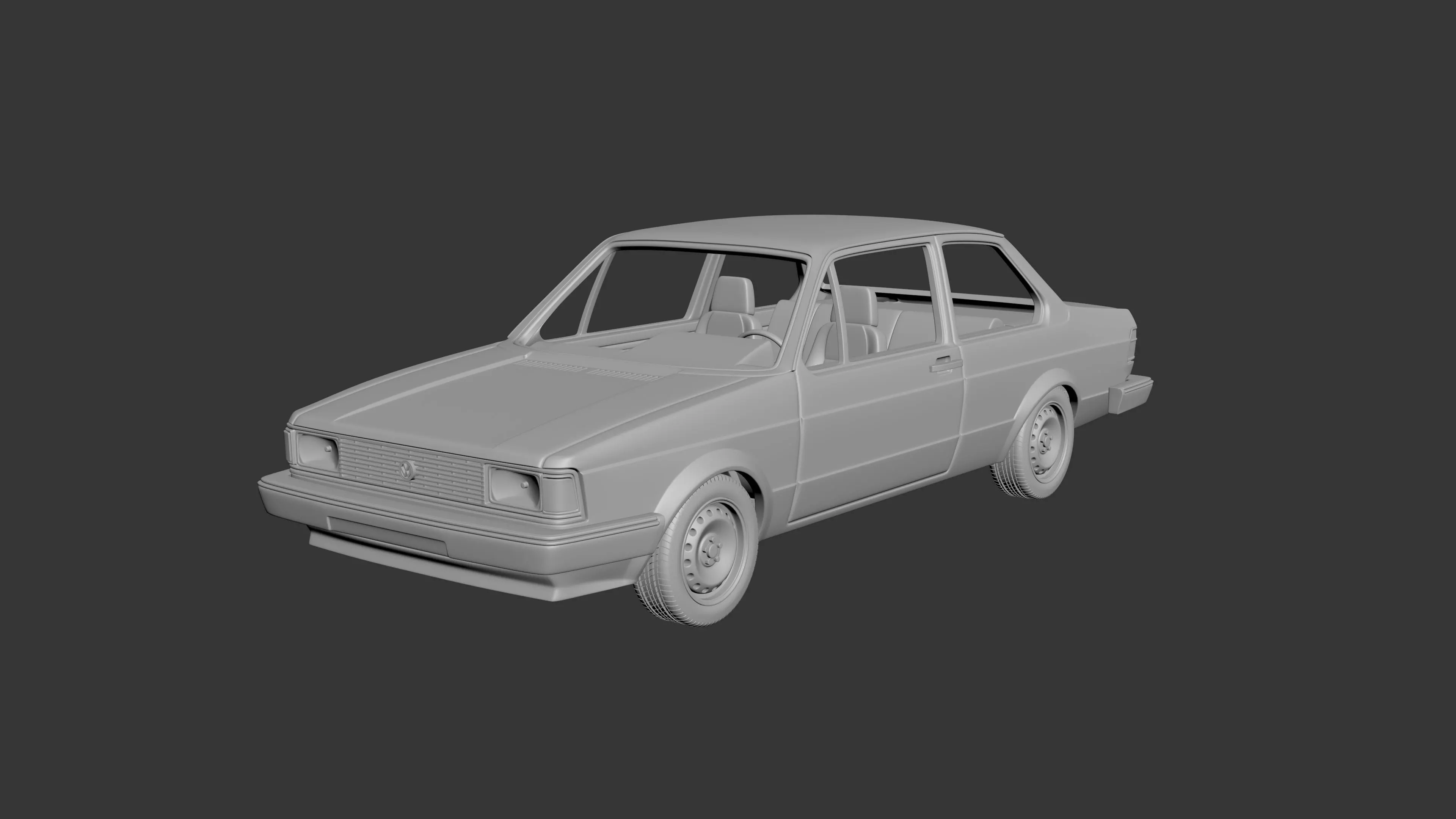 Volkswagen Jetta 1979 2 Door 3D print model_0