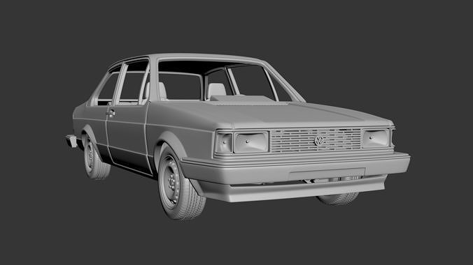 Volkswagen Jetta 1979 2 Door 3D print model 7