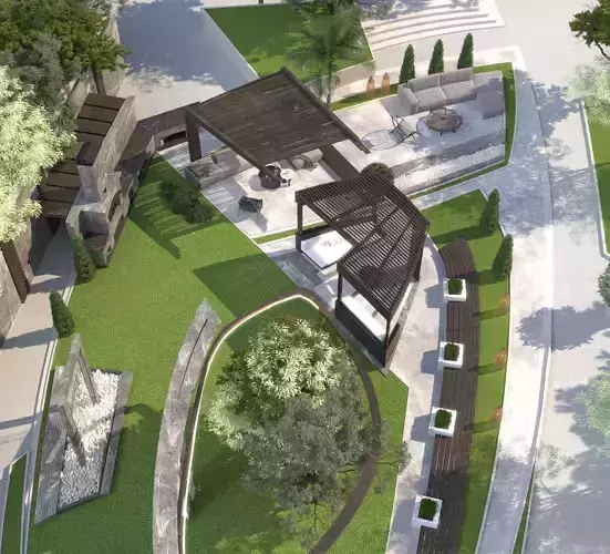 Landscape garden and outdoor area