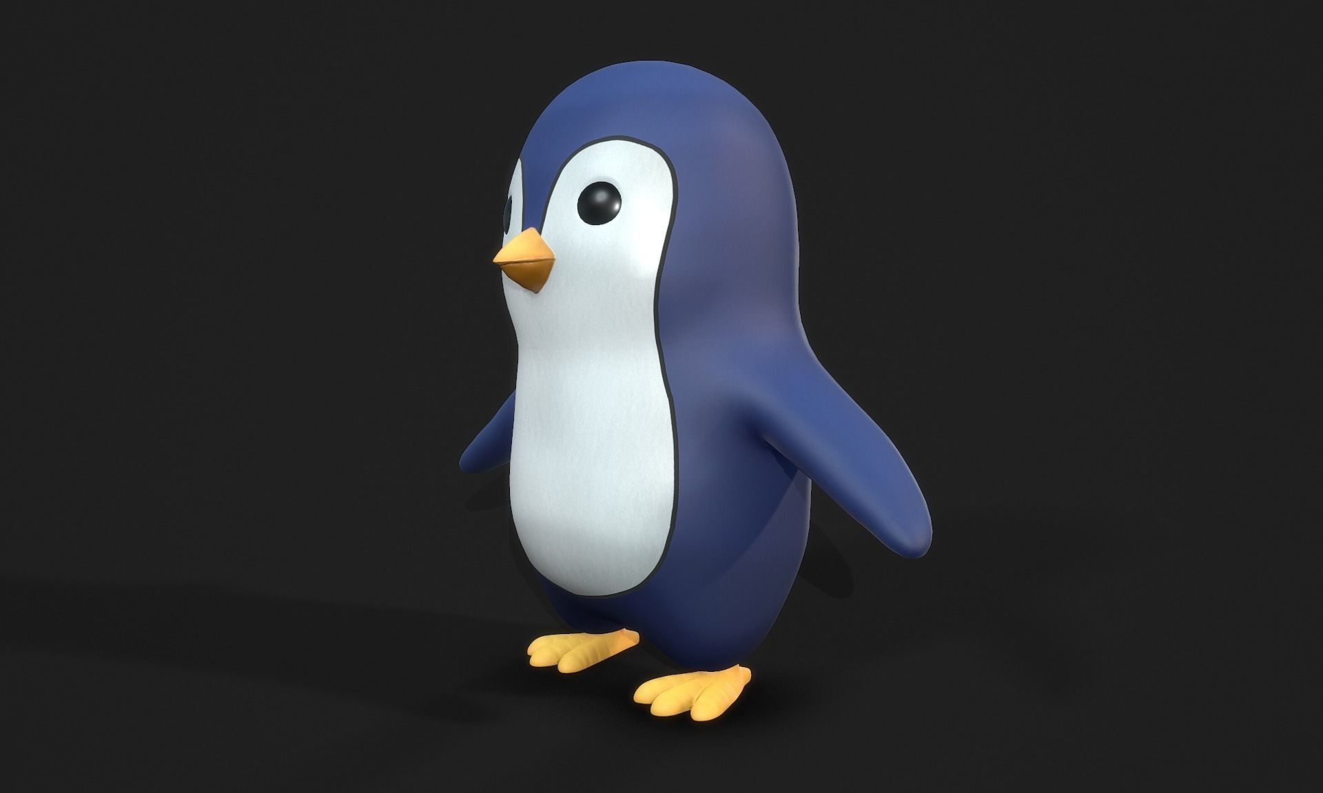 Penguin - Stylised PBR Character Low-poly 3D model_8
