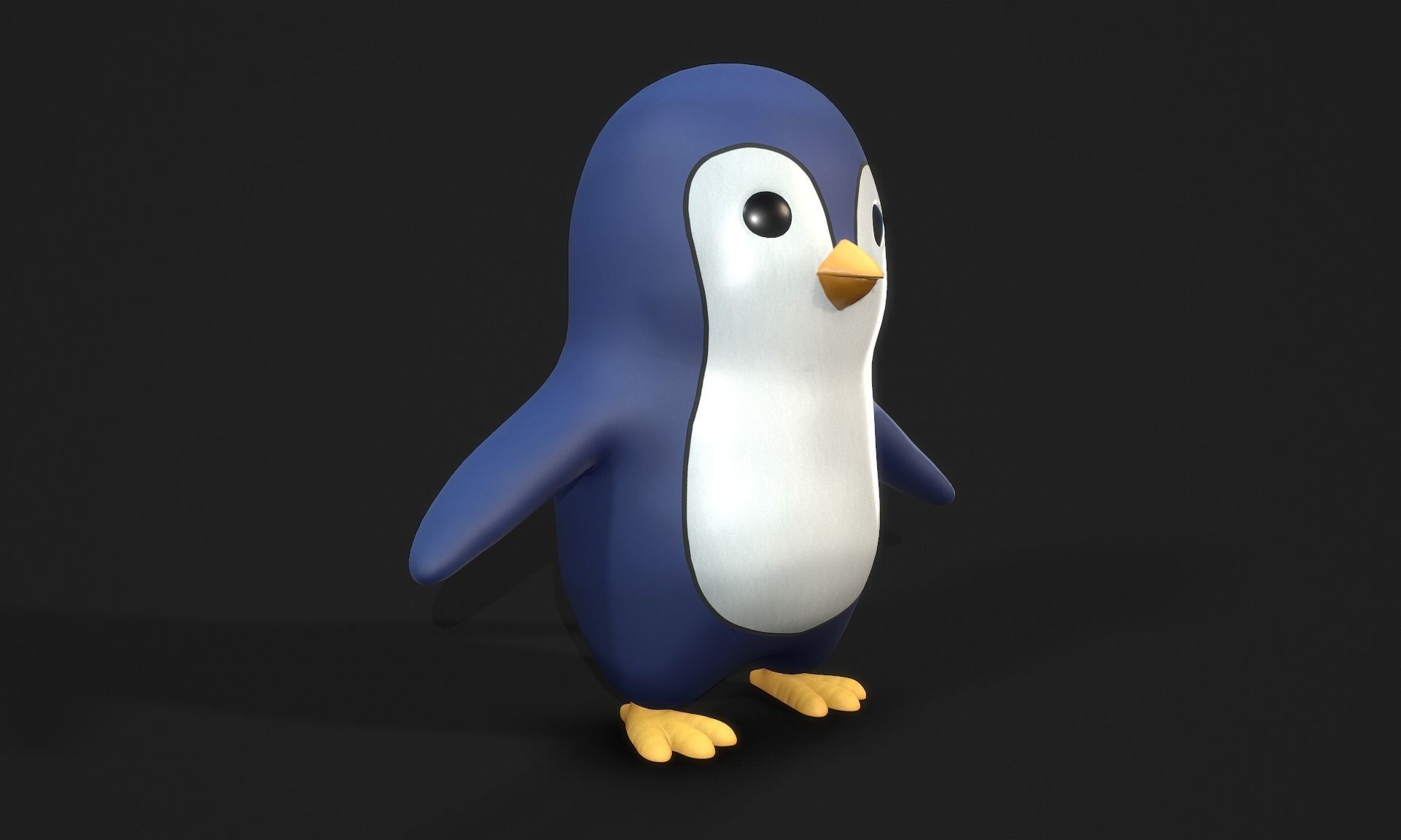 Penguin - Stylised PBR Character Low-poly 3D model_2