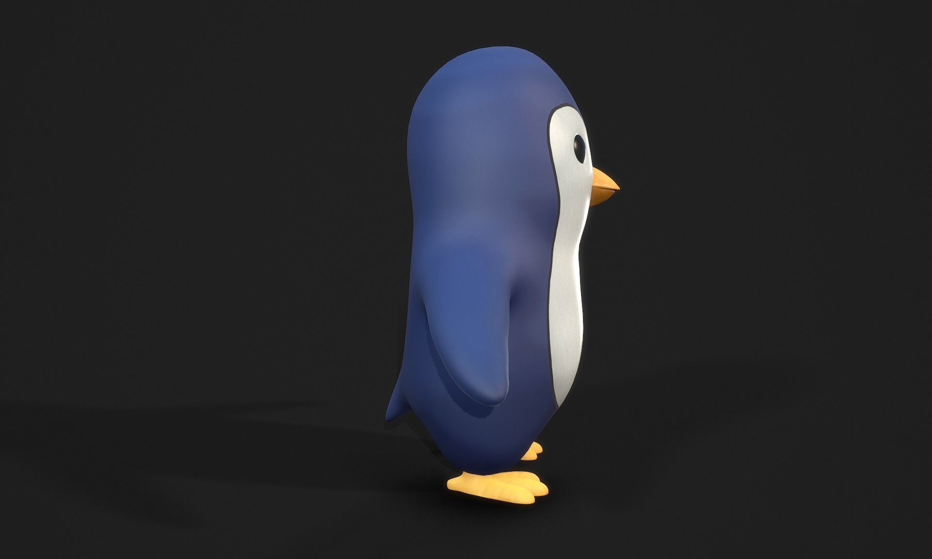 Penguin - Stylised PBR Character Low-poly 3D model_3