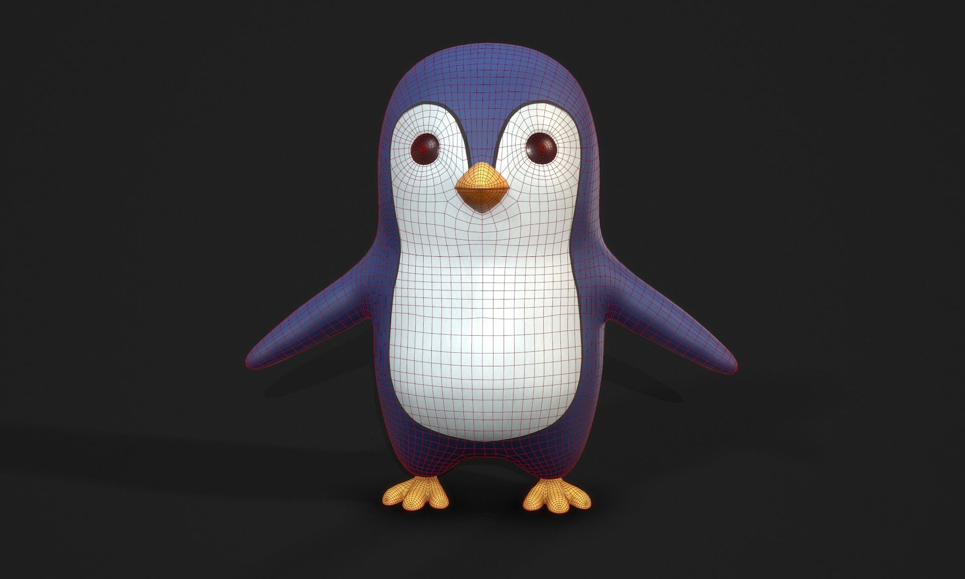 Penguin - Stylised PBR Character Low-poly 3D model_9