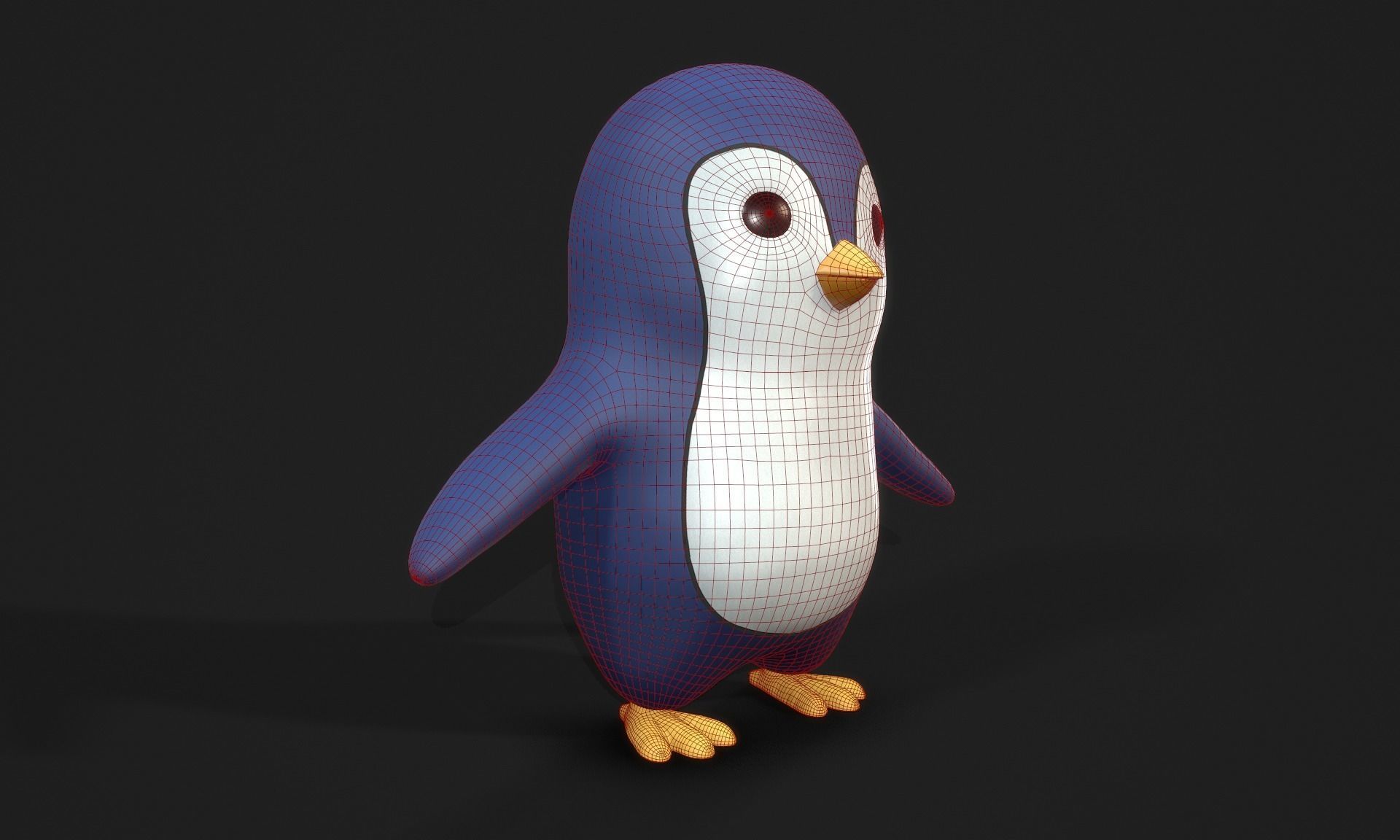 Penguin - Stylised PBR Character Low-poly 3D model_10