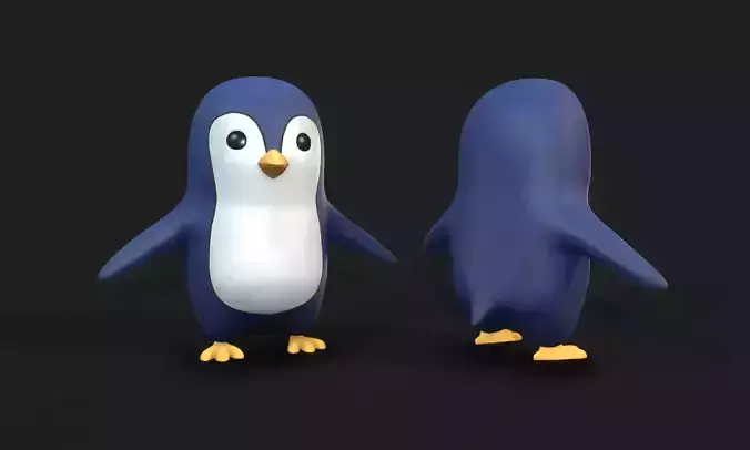 Penguin - Stylised PBR Character Low-poly 3D model
