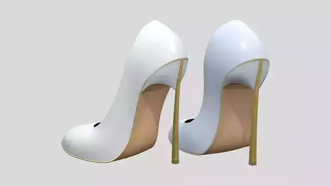 White Gold High Heels